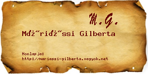 Máriássi Gilberta névjegykártya